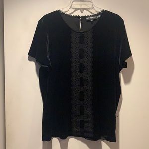 Black velvet blouse